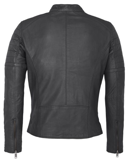 Veste en Cuir Lord noire