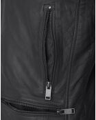 Veste en Cuir Lord noire