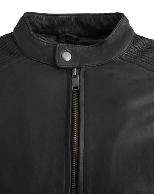 Veste en Cuir Lord noire