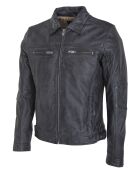 Veste en Cuir Lothaire noir vieillis