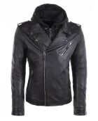 Perfecto en Cuir Louaye noir