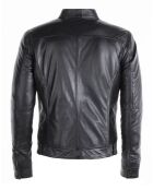 Veste en Cuir Louckas noire