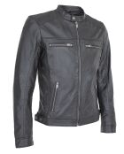 Veste en Cuir Luban noire