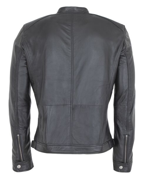 Veste en Cuir Luban noire
