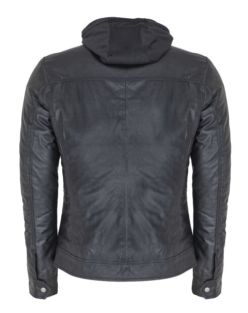 Veste en Cuir Ludovik noire