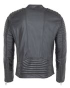 Veste en Cuir Ludwin noire