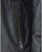 Veste en Cuir Ludwin noire