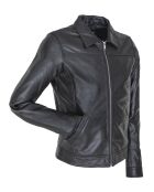 Veste en Cuir Lughan noire