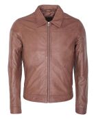 Veste en Cuir Lughan camel