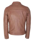 Veste en Cuir Lughan camel