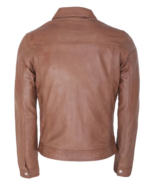 Camelkleurige leren jas Lughan