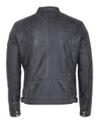 Schwarze Lederjacke Luis im Used-Look