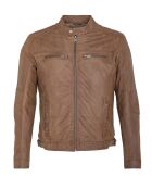 Veste en Cuir Luis camel vintage
