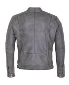 Veste en Cuir Luis gris vintage