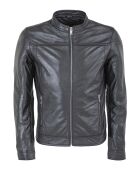 Veste en Cuir Lyandro noire