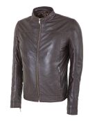 Veste en Cuir Lyandro marron