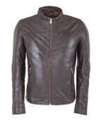 Veste en Cuir Lyandro marron