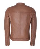Veste en Cuir Lyandro camel