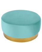 Pouf rotondo in velluto Daisy mint - D.75x35 cm
