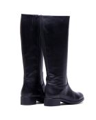 Stiefel Sia aus schwarzem Krust Leder