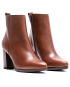 Botas Tamara de piel marrón - tacón de 7 cm