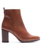 Botas Tamara de piel marrón - tacón de 7 cm