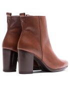 Botas Tamara de piel marrón - tacón de 7 cm