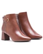 Bottines en Cuir Shereza marron - Talon 5.5 cm