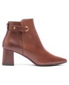 Bottines en Cuir Shereza marron - Talon 5.5 cm