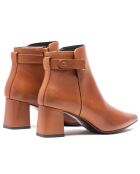 Bottines en Cuir Shereza cognac - Talon 5.5 cm