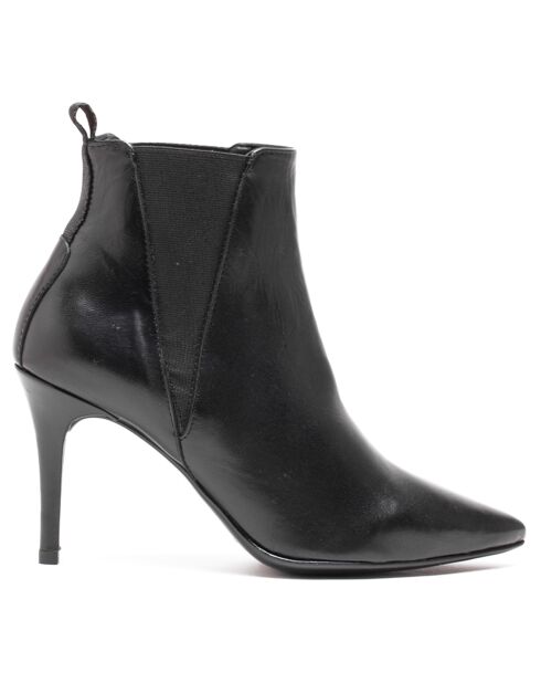 Chelsea Boots en Cuir Asun noires - Talon 7.5 cm