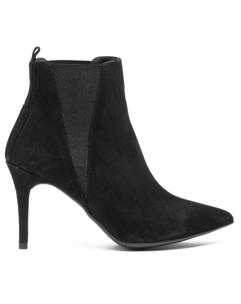 Chelsea Boots en Velours de Cuir Asun noires - Talon 7.5 cm