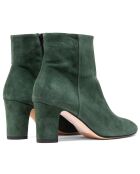Bottines en Velours de Cuir Marilo vertes - Talon 7.5 cm