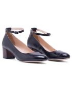 Neonati Valentina in pelle verniciata nera