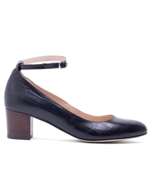 Neonati Valentina in pelle verniciata nera