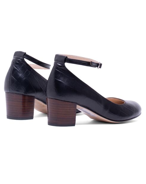 Neonati Valentina in pelle verniciata nera