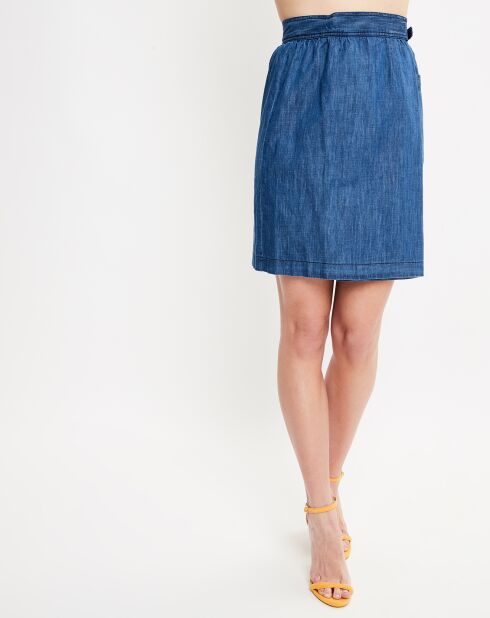 Jupe en jean Leonce encre