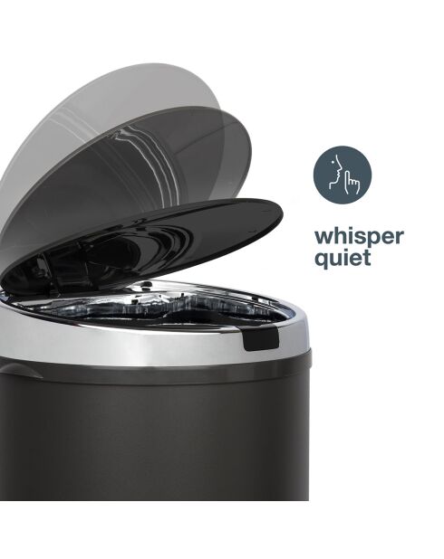 Poubelle automatique gris foncé - 42L