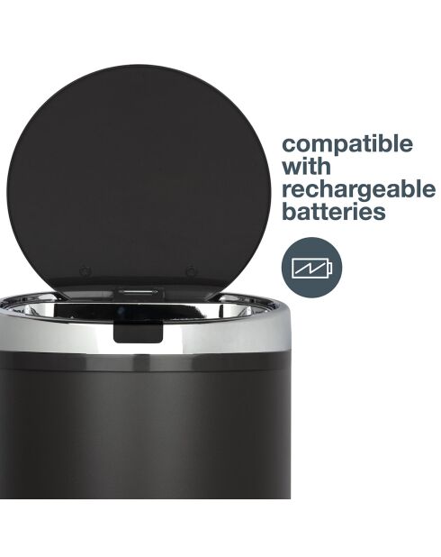 Poubelle automatique gris foncé - 42L