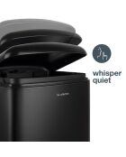 Poubelle à pédale noire - 30L