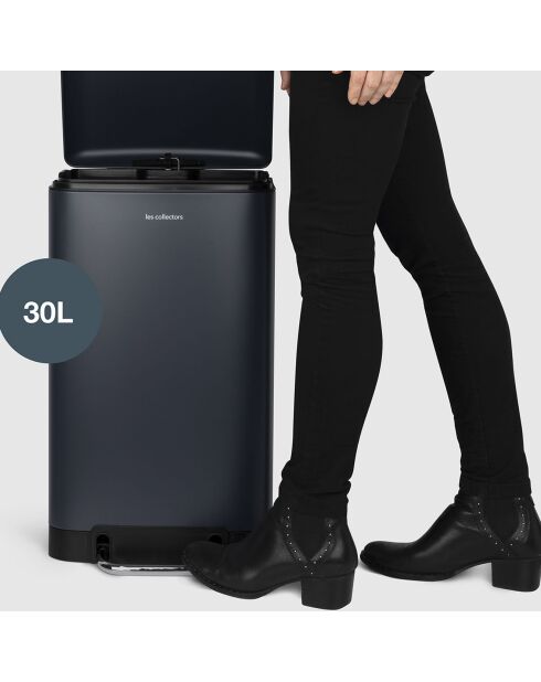 Poubelle à pédale bleu profond  - 30L