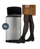 Poubelle à pédale inox - 30L