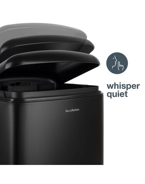Poubelle à pédale noire - 40L
