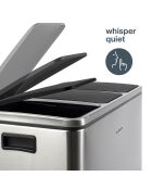 Poubelle de tri à pédale inox - 3x18L