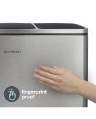 Poubelle de tri à pédale inox - 3x18L