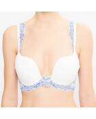 Soutien-gorge push-up amovible Amethyst blanc/bleu