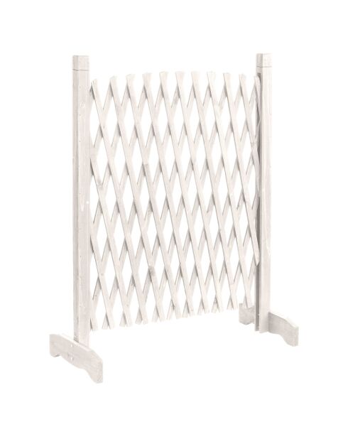 Barriere Extensible en plastique blanche - 35/220x87 cm