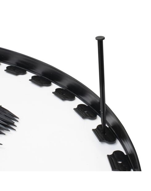 Bordo in plastica con picchetti neri - 10 m