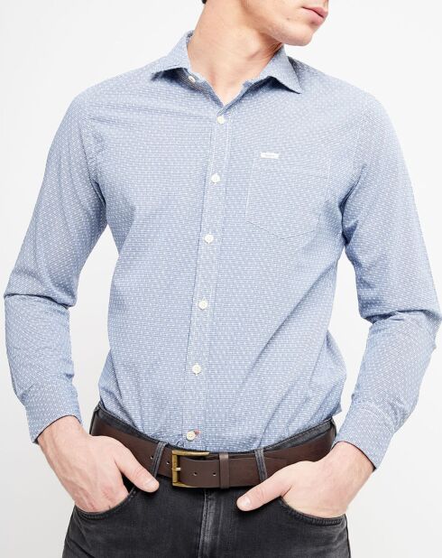 Chemise droite Monclova imprimée bleue