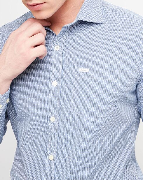 Chemise droite Monclova imprimée bleue